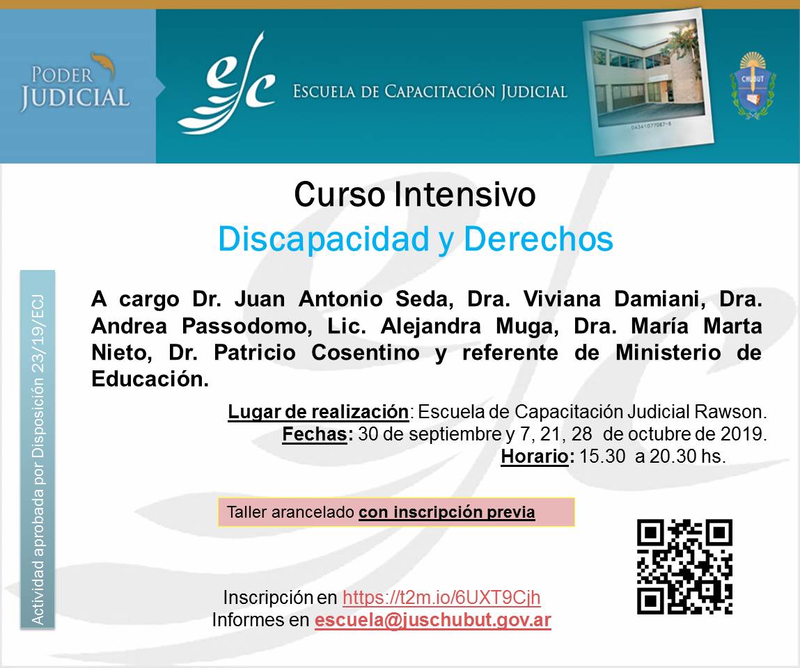 Poster Curso Discapacidad y Derechos 2019